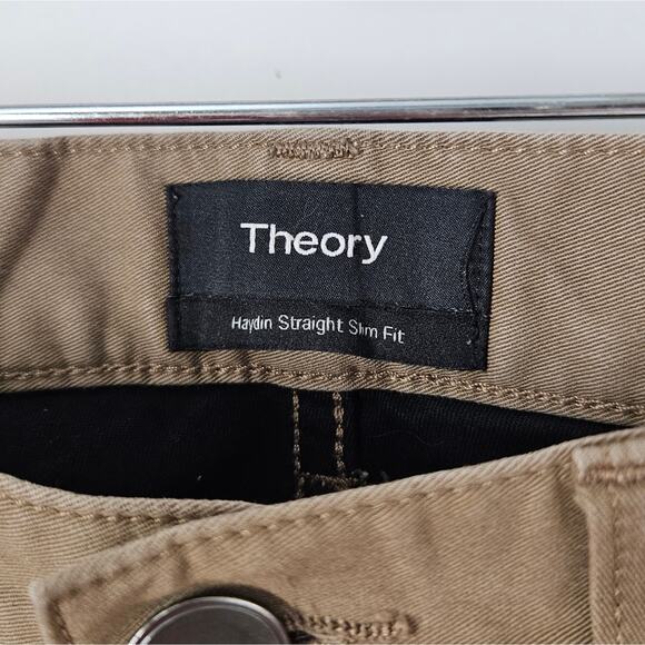 Theory Tan Haydin Straight Slim Fit Pants 30 - Picture 6 of 10